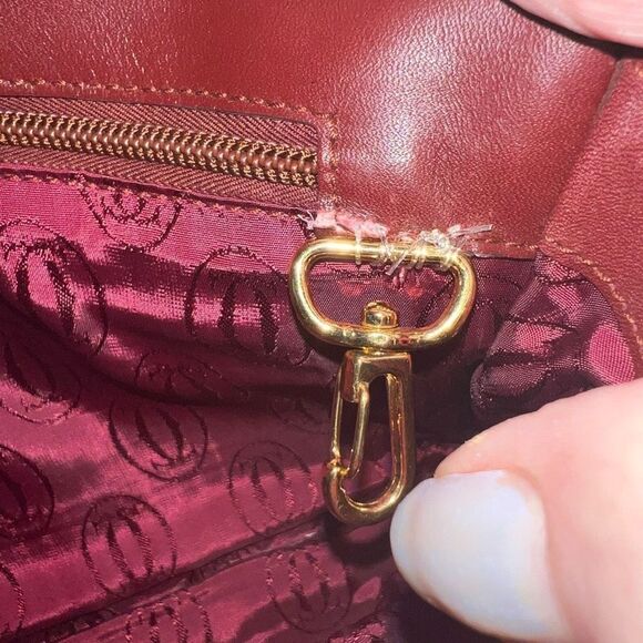 CARTIER Clutch bag Must de Line Pouch Clutch bag Leather Wine Red - Picture 8 of 12